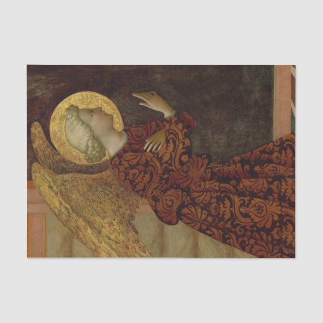 The Archangel Gabriel by Masolino da Panicale Tissue Paper (Front)