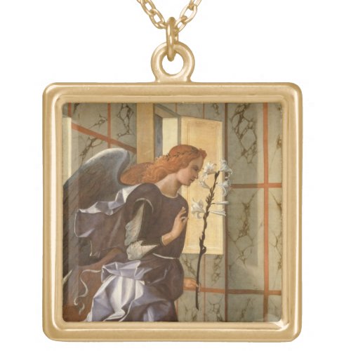 The Archangel Gabriel from The Annunciation dipty Gold Plated Necklace
