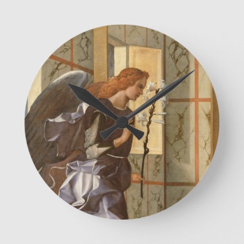 The Archangel Gabriel from The Annunciation dipty Round Clock