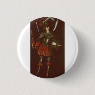 The Archangel Michael by Francisco de Zurbarán Art Button