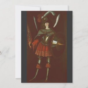 The Archangel Michael by Francisco de Zurbarán Art Holiday Card