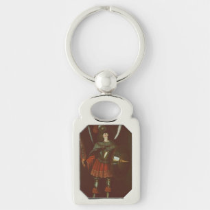 The Archangel Michael by Francisco de Zurbarán Keychain