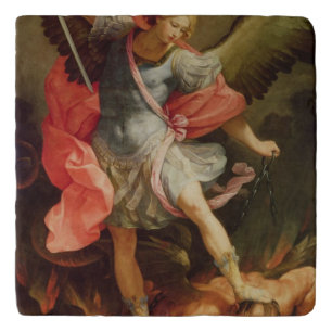 The Archangel Michael defeating Satan Trivet