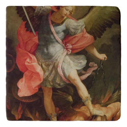 The Archangel Michael defeating Satan Trivet