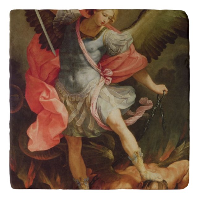 The Archangel Michael defeating Satan Trivet (Front)
