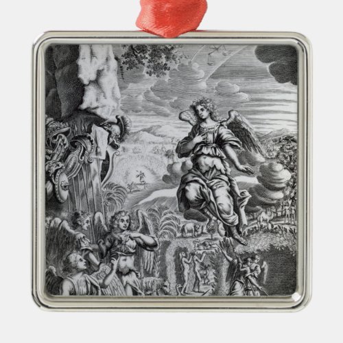 The archangel Uriel informs Gabriel Metal Ornament