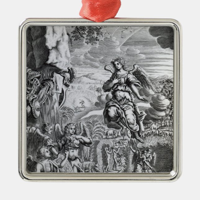 The archangel Uriel informs Gabriel Metal Ornament (Front)