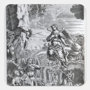 The archangel Uriel informs Gabriel Square Sticker