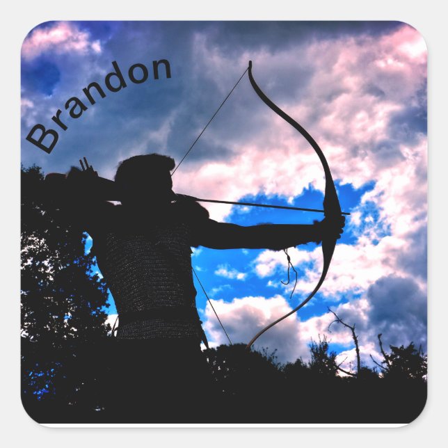 The archer square sticker (Front)