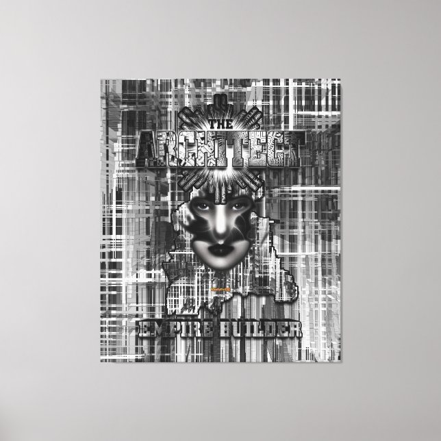 The Architect_Empire Builder Abstract Digital Art Canvas Print (Front)
