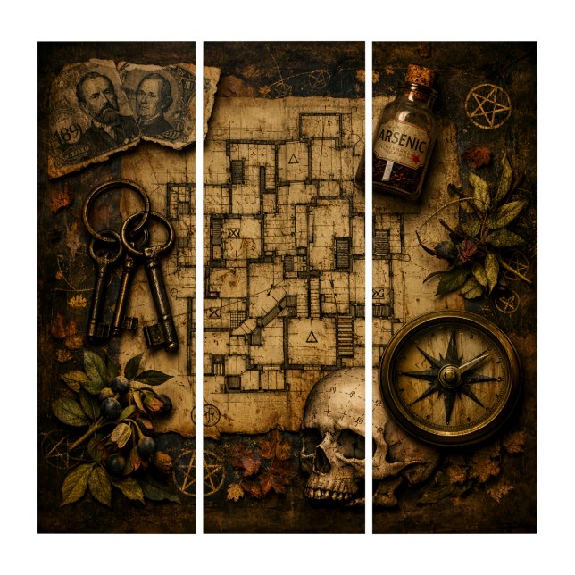 The Architect of Death: H.H. Holmes Murder Castle  Triptych (Front)