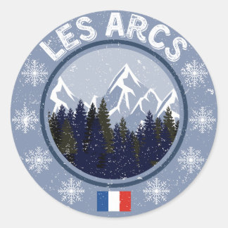 The Arcs Ski Resort Classic Round Sticker