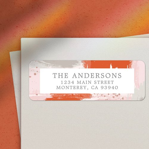 The Arists Wedding bright modern abstract stylish Label