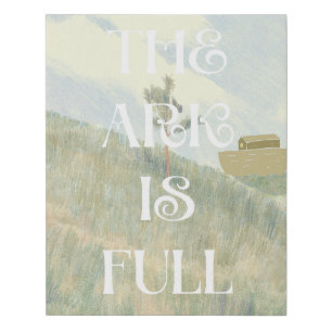 'The Ark Is Full' Funny Multi Pet House Modern  Faux Canvas Print