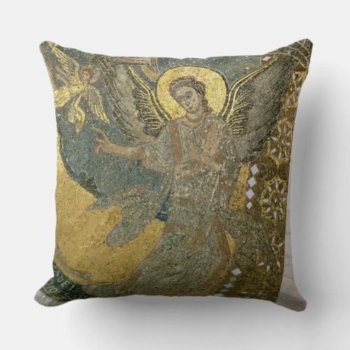 The Ark of the Covenant supported by Cherubim fro Throw Pillow