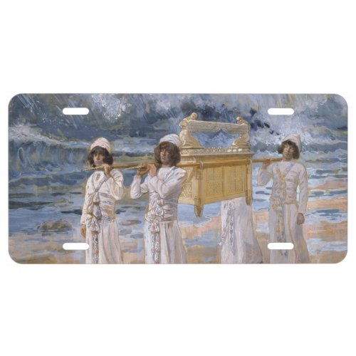 The Ark Passes Over The Jordan By James Tissot License Plate