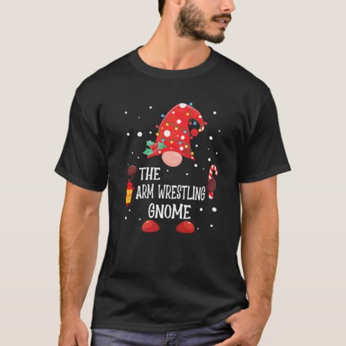 The Arm Wrestling Gnome Matching Family Christmas T_Shirt