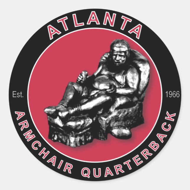THE ARMCHAIR QB - Atlanta Classic Round Sticker (Front)