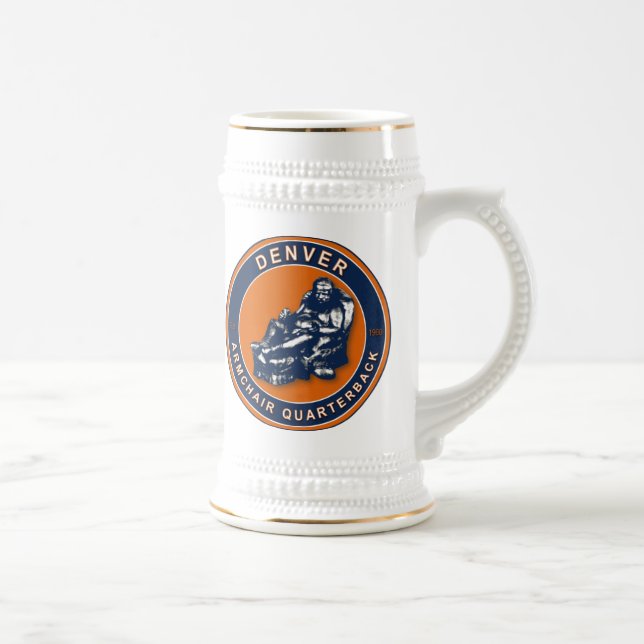 The Armchair QB Denver Football Stein (Right)