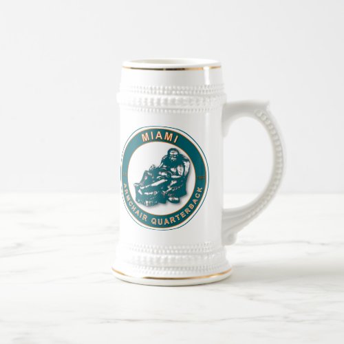 THE ARMCHAIR QB _ Miami Beer Stein