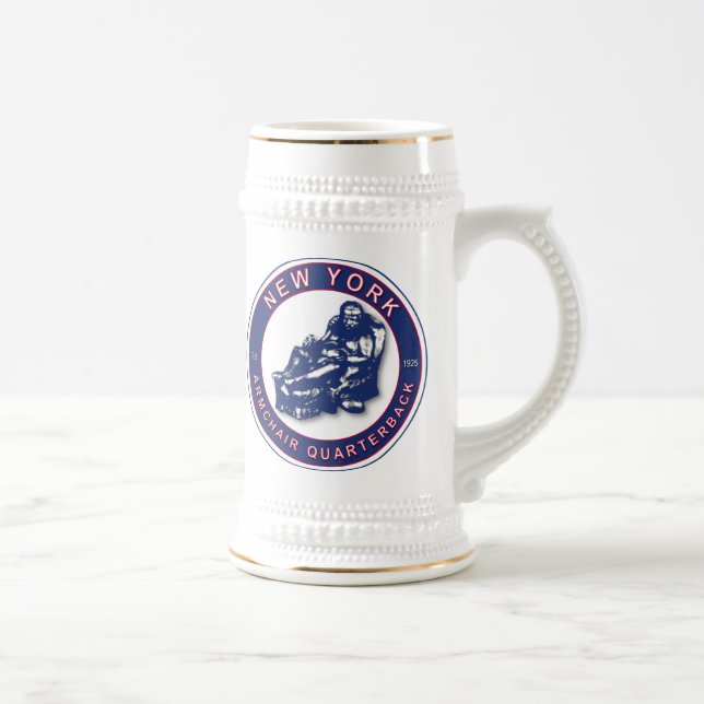 THE ARMCHAIR QB - New York Football Beer Stein (Right)