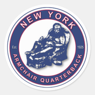 THE ARMCHAIR QB - New York Giants Classic Round Sticker
