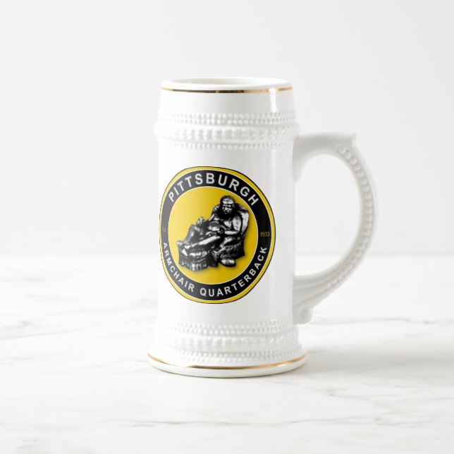 The Armchair Quarterback Pittsburgh Football Beer Stein (Right)