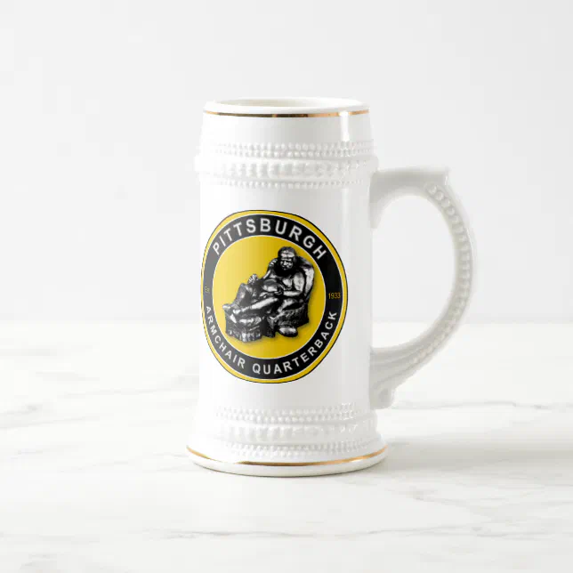 The Armchair Quarterback Pittsburgh Football Beer Stein Zazzle