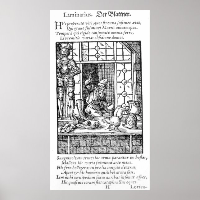 The Armor Maker, engraved by Hartman Schopper Poster (Front)