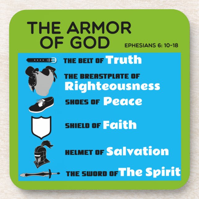 The Armor of God  Beverage Coaster (Front)