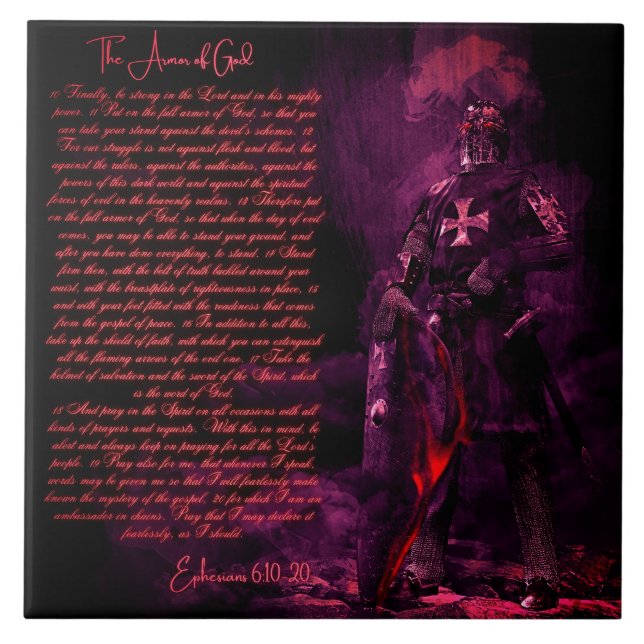 The Armor of GOD Ceramic Tile (Front)