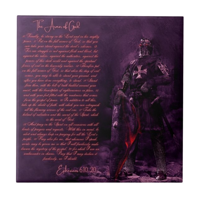 The Armor of GOD Ceramic Tile (Front)