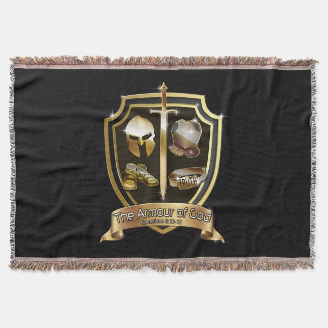 The Armor of God Christian Gospel Blanket (Front)