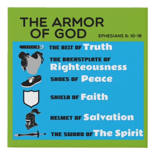 The Armor of God Faux Canvas Print (Front)