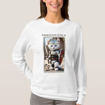 The Armor Of God Kitten T-shirt by busycrowstudio at Zazzle