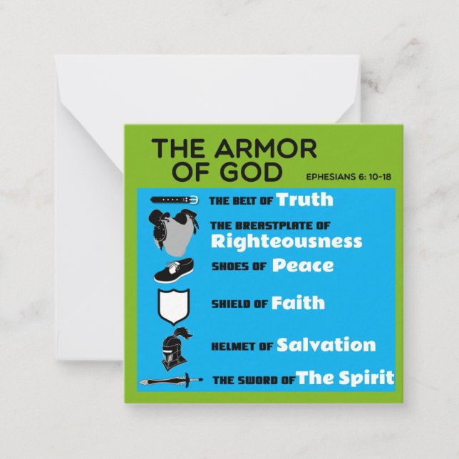 The Armor of God  Note Card (Front)