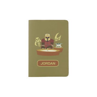 The Armorer & Grogu Forge Cartoon Passport Holder