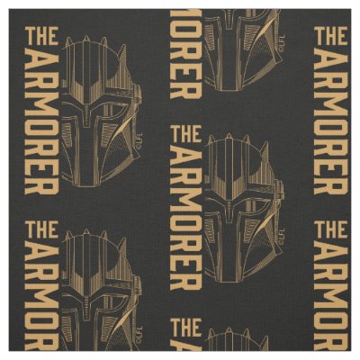 The Armorer Helmet Line Art Fabric