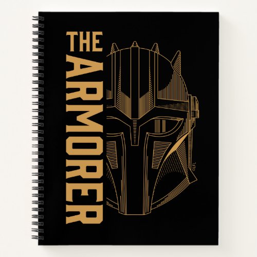 The Armorer Helmet Line Art Notebook
