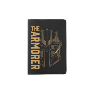 The Armorer Helmet Line Art Passport Holder