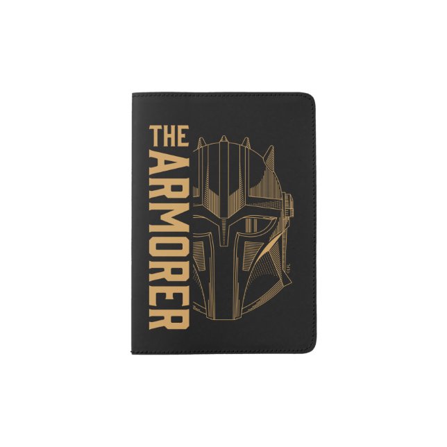 The Armorer Helmet Line Art Passport Holder (Front)