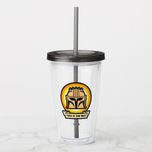 The Armorer This is the Way Helmet Icon Acrylic Tumbler