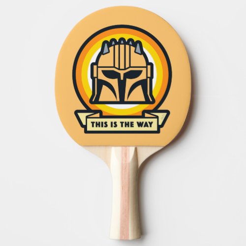 The Armorer This is the Way Helmet Icon Ping Pong Paddle