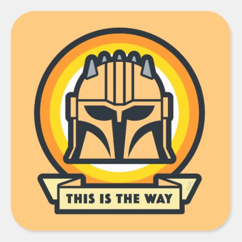 The Armorer This is the Way Helmet Icon Square Sticker