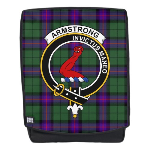 The Armstrong Clan Crest Tartan Plaid Backpack