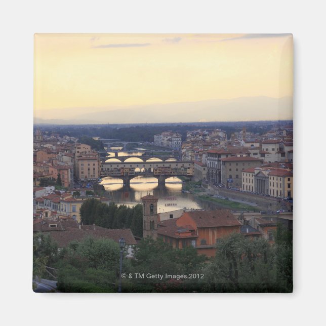 The Arno river and Ponte Vecchio in Florence, Magnet (Front)