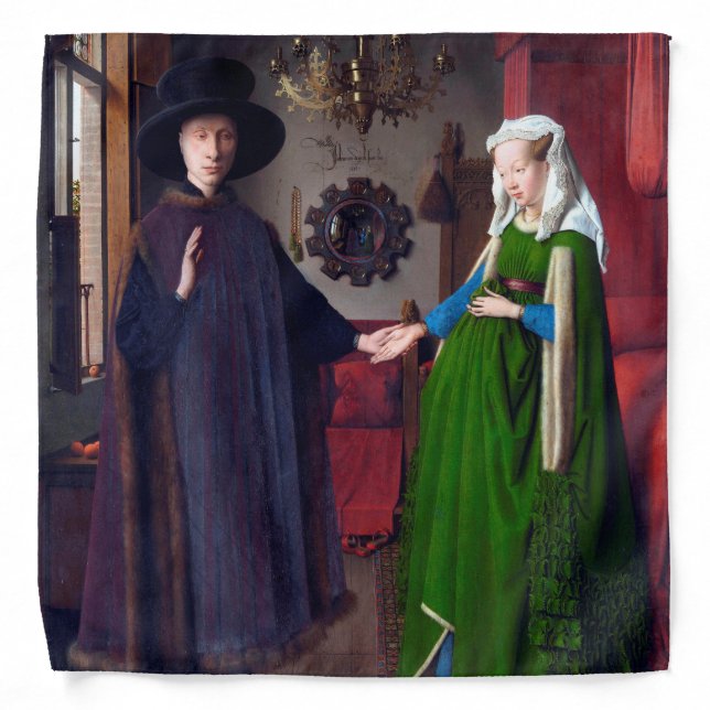 The Arnolfini Portrait, Jan van Eyck Bandana (Front)