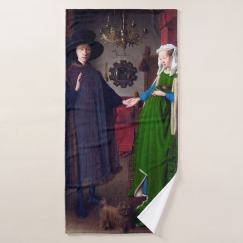 The Arnolfini Portrait Jan van Eyck Bath Towel