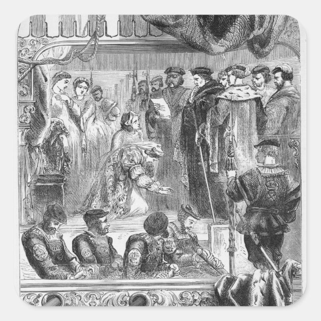 The Arrest of Anne Boleyn Square Sticker (Front)