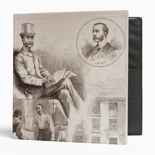The Arrest of Mr. C.S. Parnell, MP 3 Ring Binder (Front/Inside)